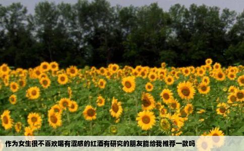 作为女生很不喜欢喝有涩感的红酒有研究的朋友能给我推荐一款吗